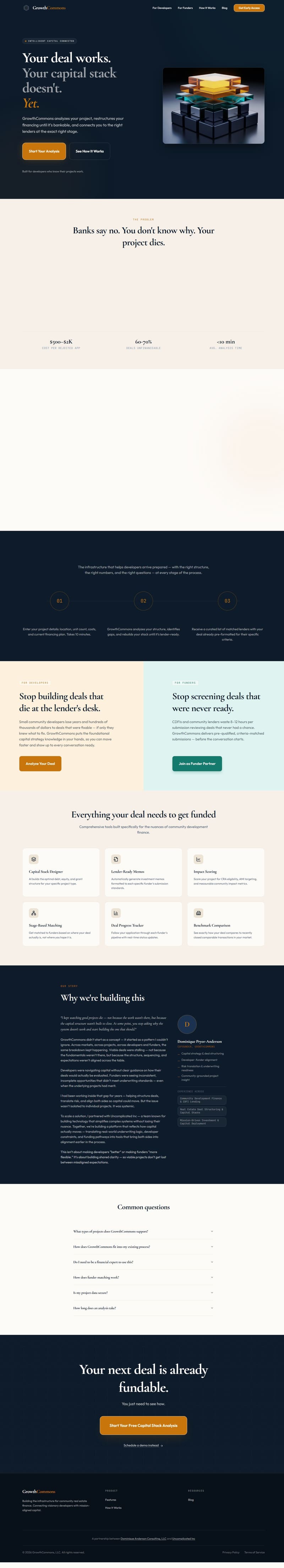 GrowthCommons product screenshot